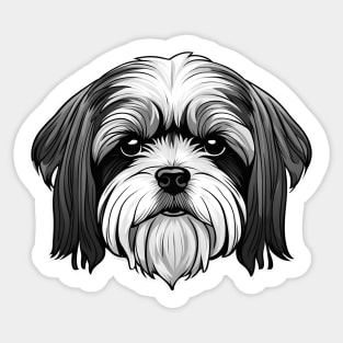 Lhasa Apso Dog Face Sticker